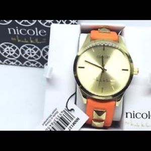 NWT • NICOLE MILLER • Orange Leather Wristwatch